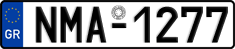 License plate of Greece, Cars