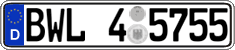 German license plate, Regional authorities