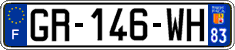 French license plate, SIV (ordinary)