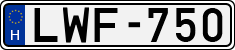 license plates of Hungary, Cars (1990)