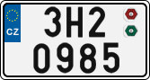 License plate of the Czech Republic, Cars (2001)