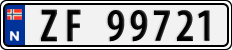 License plate of Norway, Cars