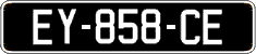French license plate, SIV (oldtimers)