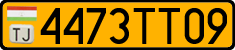 License plate of Tajikistan, Public transport (2009)