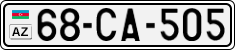 License plate of Azerbaijan, Cars