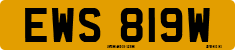 License plate of the United Kingdom, 1963 year system