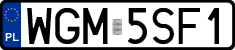License plates of Poland, Regular car plates