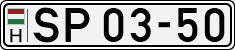 license plates of Hungary, Sportcars (1990)