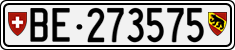 License plate of Switzerland, Cars