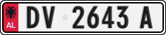 License plate of Albania, Cars (1993)