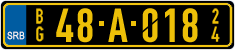 License plate of Serbia, Diplomatic