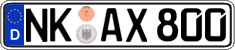 German license plate, Regular plates