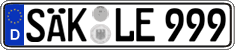 German license plate, Regular plates