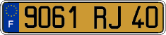 French license plate, FNI