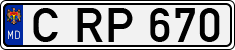 License plate of Moldova, Cars (1992)