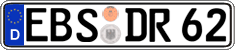 German license plate, Regular plates