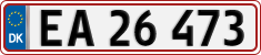 License plate of Denmark, Regular plates