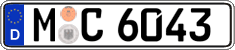 German license plate, Regular plates