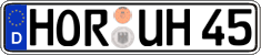 German license plate, Regular plates