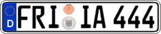 German license plate, Regular plates