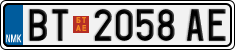 License plate of North Macedonia, Regular plates (2012)