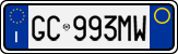 License plate of Italy, Cars (1994 year series)