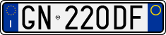 License plate of Italy, Cars (1994 year series)