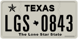 Texas, Regular plates (2012) (АBC-1234)