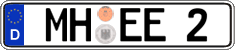 German license plate, Regular plates