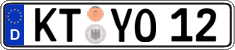 German license plate, Regular plates