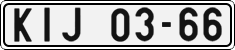License plate of the Czech Republic, Cars (1960)