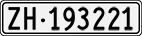 License plate of Switzerland, Cars