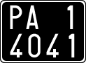 License plate of Italy, Cars (1927 year series)