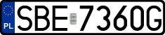 License plates of Poland, Regular car plates