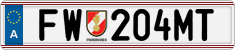 License plate of Austria, Official services and consulates