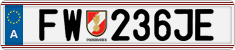 License plate of Austria, Official services and consulates