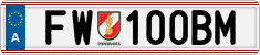 License plate of Austria, Official services and consulates