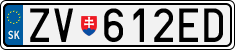 License plate of Slovakia, Cars