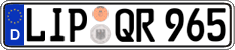 German license plate, Regular plates