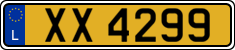 License plate of Luxembourg, 2003 year system