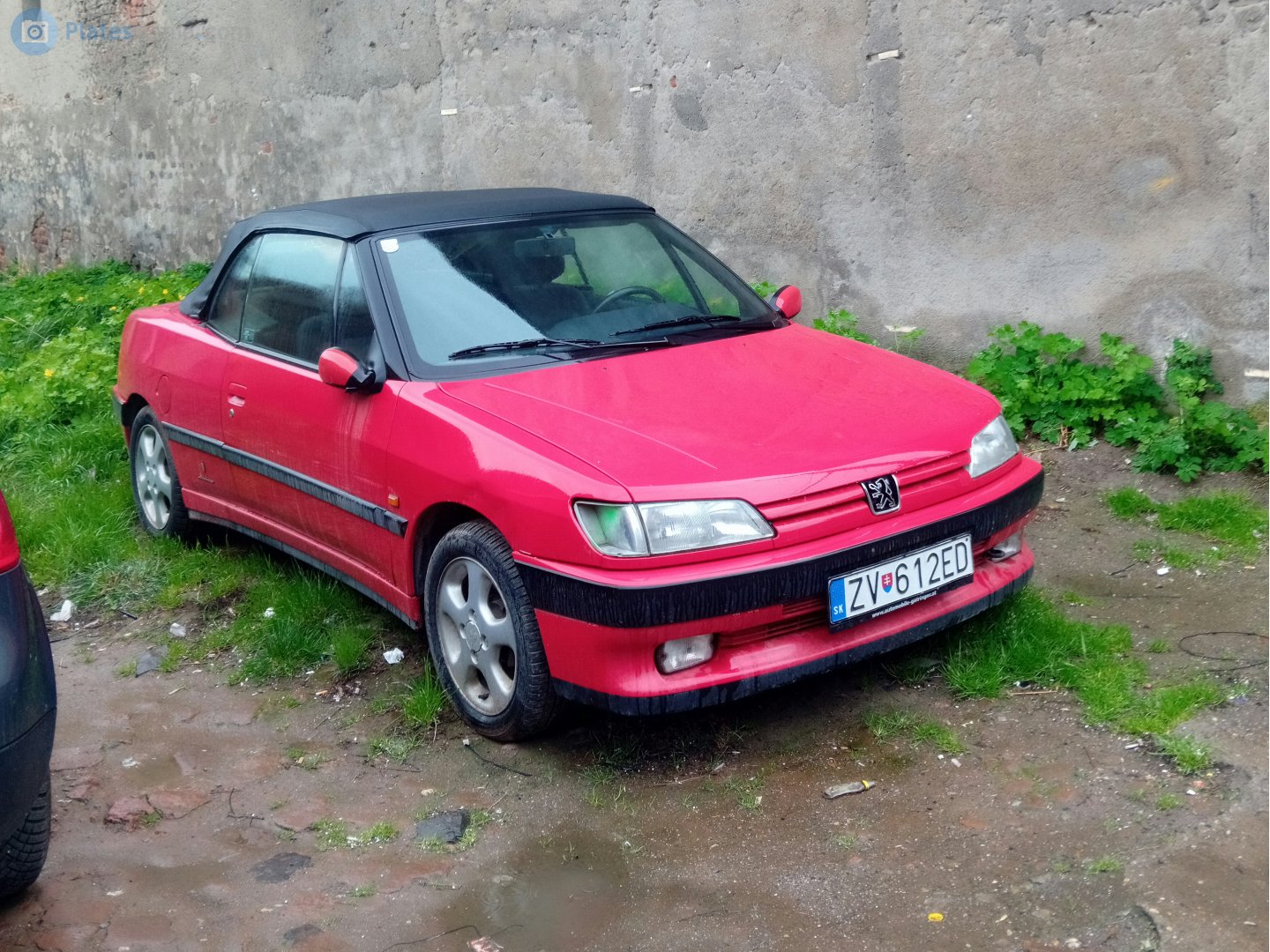 ZV-612ED, License plate without vehicle 