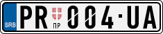 License plate of Serbia, Cars