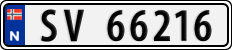 License plate of Norway, Cars