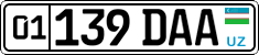 License plate of Uzbekistan, Organizations