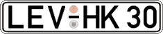 German license plate, Regular plates