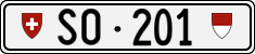 License plate of Switzerland, Cars