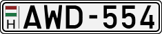 license plates of Hungary, Cars (1990)