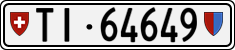 License plate of Switzerland, Cars