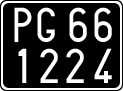 License plate of Italy, Cars (1927 year series)