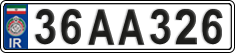 License plate of Iran, License plates for driving abroad (2015)